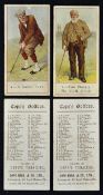 1900 Copes Golf Cigarette Cards 'Cope's Golfers' incomplete some with clipped sides, otherwise in