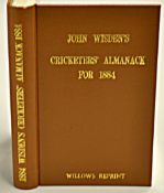 1884 Wisden Cricketers' Almanack - Willows soft back reprint publ'd 1984 in brown gilt cloth