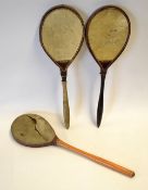 J. Jaques & Son Ping Pong or Gossima table tennis set c/w original rule book c.1900 - comprising