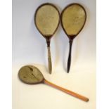 J. Jaques & Son Ping Pong or Gossima table tennis set c/w original rule book c.1900 - comprising