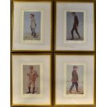 4x Vanity Fair limited edition golf prints - to incl J.H Taylor "John Henry", Harold Hilton "