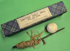 J.P Cochrane & Co Ltd "Captive Golf Ball Peg and Cord" practice aid - in the makers original
