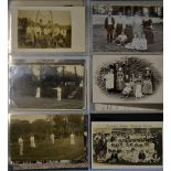 345x Vic and Edwardian Lawn Tennis themed postcards and photographs (345) - contained in a large