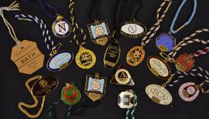 Collection of Horse racing brass and enamel members badges from 1981- 2000 to incl the racecourse