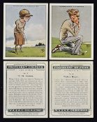 Rare 1931 Churchman's Golf Cigarette Cards ' Prominent Golfers' large format 12/12, in good, clean