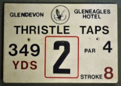 Gleneagles Hotel 'Glendevon' Golf Course Tee Plaque Hole 2 'Thristle Taps' produced in a heavy