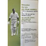 Large Poster featuring Sir Frank Worrell and dedicated to the Charitable Trust to raise funds with