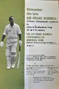 Large Poster featuring Sir Frank Worrell and dedicated to the Charitable Trust to raise funds with