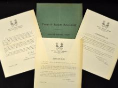 Collection of Royal Tennis Court Hampton Court letters and ephemera c.1948 - to include Lathom-