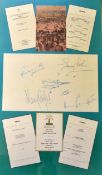 Muhammad Ali and Henry Cooper Signed Boxing print also signed by Harry Carpenter and George Cooper