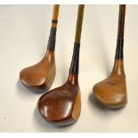 3x various socket head woods to incl Sutton Leigh large deep faced lofted driver, C Gibson light