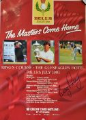 Collection of Scottish and Irish golf tournament posters some signed to include Dunhill Links