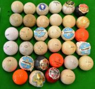 Collection of 34x various golf balls to include square mesh, dimples and wrapped golf balls , mostly