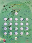 Collection of 9x Continental and European golf tournament posters some signed mostly from the late