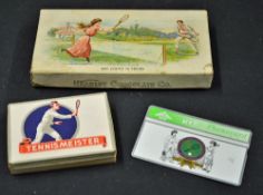 Early tennis chocolate box c. 1920's - Headley Chocolate Company Baltimore, MD. USA rectangular