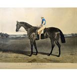 3x early Derby and St Leger horse racing coloured engravings by J F Herring to incl winner of 1839