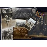 Herbert Sutcliffe - collection of military medals, compass and photographs - to incl 5x small