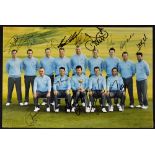 2008 Ryder Cup European Team signed photograph fully signed in ink and includes Faldo, Harrington,