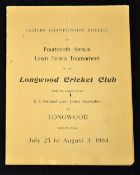 1904 rare and early 14th Eastern Doubles Championship and Annual Lawn Tennis Tournament of the