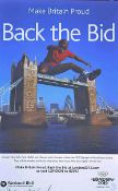2012 London Olympic "Back the Bid" official advertising poster: issued by National Rail sponsors