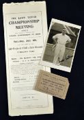 Rare 1922 The All England Lawn-Tennis and Croquet Club Wimbledon - The Lawn Tennis Championships