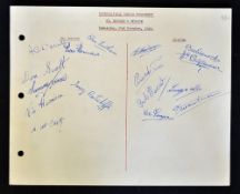 Boxing 1949 Signed Great Britain v Belgium page for the Commonwealth International Boxing Tournament