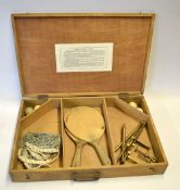 Table Tennis - The Amersham Table Tennis Set in makers original wooden fitted box - makers trade