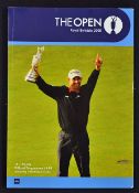 2008 Open Golf Championship programme signed by the winner and defending champion Padraig Harrington