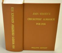 1926 Wisden Cricketers' Almanack - Willows soft back reprint publ'd 2007 in brown gilt cloth