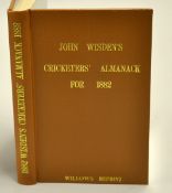 1882Wisden Cricketers' Almanack - Willows soft back reprint publ'd 1988 in brown gilt cloth boards