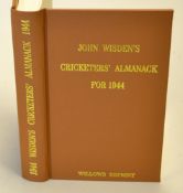 1944 Wisden Cricketers' Almanack - Willows soft back reprint publ'd 2000 in brown gilt cloth