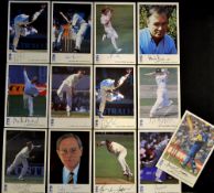 13x Official ECB cricket signed postcards to incl Croft, Fleming, A. Hollioake, Tudor, Tufnell,