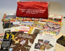 Collection of various Olympic, AAA, Commonwealth, programmes and weekly athletic magazines from