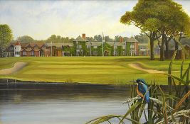 Dobbs, A.G (modern) - The Belfry Golf Club, approach to 18th Green - oil on board signed and dated