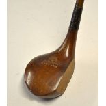 R Forgan St Andrews Crown model socket head driver - fine compact nut brown stained head c/w maker's