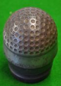 Rare Dunlop 65 golf ball steel hob - mounted on a fixed steel base Note: Hobs are used in metal