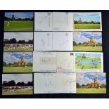 16x Overseas International Cricket player signed postcards - collection of Worcestershire Cricket