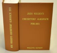 1921 Wisden Cricketers' Almanack - Willows soft back reprint publ'd 2005 in brown gilt cloth