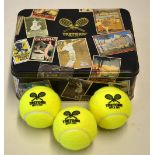 1991 Tretorn Sweden 100th Tennis Anniversary commemorative tin of tennis balls - decorative