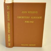 1942 Wisden Cricketers' Almanack - Willows soft back reprint publ'd 1999 in brown gilt cloth