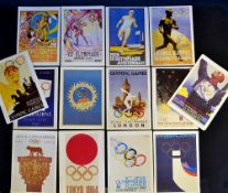 Set of 1992 Mars Confectionary Barcelona Olympic Games Sponsors postcards - depicting 14x Olympic