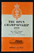 1955 Open Golf Championship programme - played at St. Andrews Friday 8th July and won by Peter