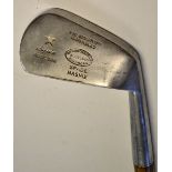 Fine William Gibson Kinghorn Superior Spade Mashie fitted with replaced thick period hide grip and