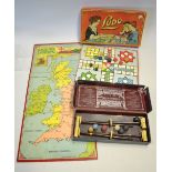 Geo G Bussey table croquet set in makers original box to incl 4x mallets, 7x balls, 6x hoops one