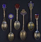 Silver Golf Crested Tea Spoons to include The Wetherby GC final monthly medal 1st Division S