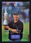 1999 Open Golf Championship programme signed by the winner Paul Lawrie - played at Carnoustie signed