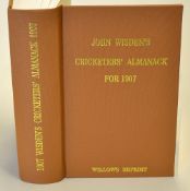 1907 Wisden Cricketers' Almanack - Willows soft back reprint publ'd 1999 in brown gilt cloth