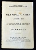 Rare 1908 London Olympic Games Opening Day Programme - for 13th July in the original paper wrappers,