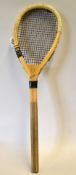 Grays Cambridge Real wooden tennis racket - Strung by H.D Johns Lords (G) complete with taped
