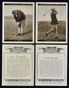 1928 Churchman's Golf Cigarette Cards 'Famous Golfers' real photographs, large format, 2nd series,